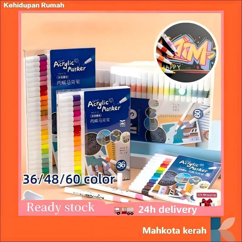 

(Ready Stock) Spidol Warna 24/36/48/60/80 Cepat Kering Tahan Air Cat Warna Kreatif