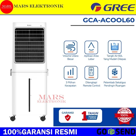 AIR COOLER GREE GCA-ACOOL60 - WITH HONEYCOMB + PRAFILTER - HUMIDIFIER DAN REMOTE CONTROL  - GARANSI 