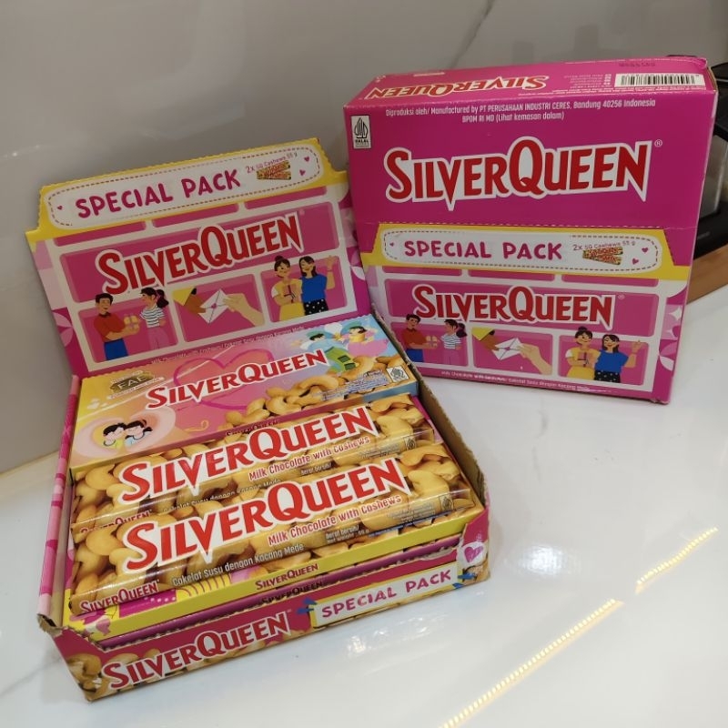 

RB EXP MARET 2026 Silverqueen Besar 55 gr isi 5 x 2 pcs (10pcs) Silverqueen Cashew Almond