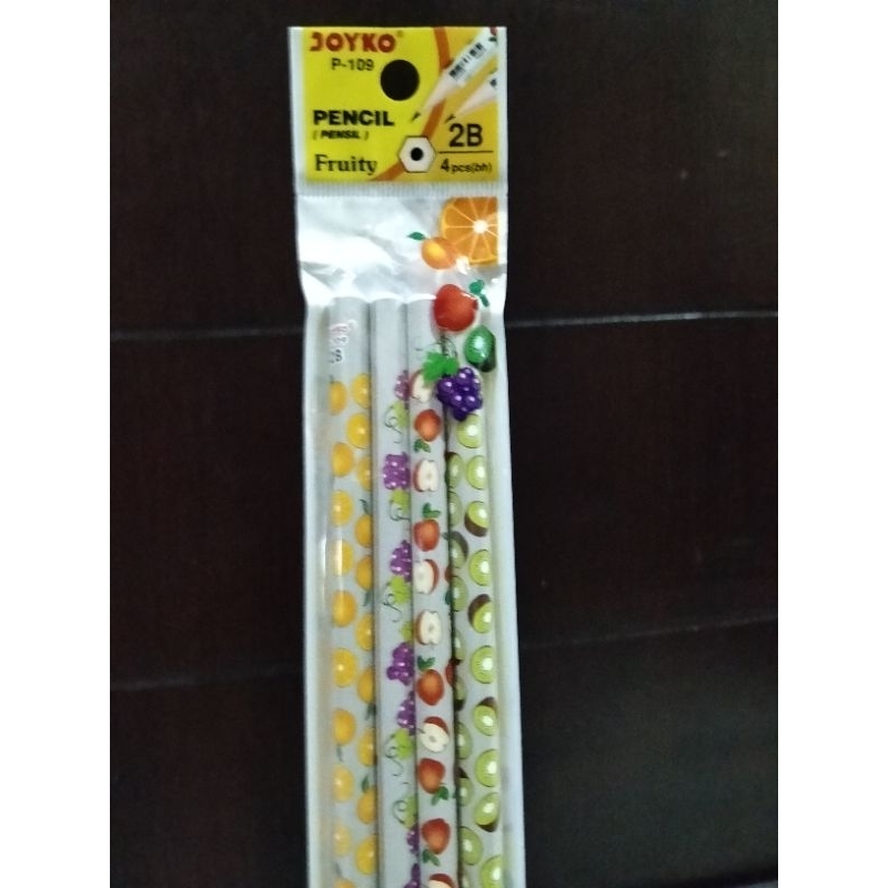 Pensil Joyko 2B karakter paket isi 4