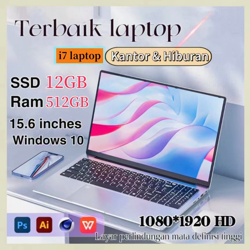 [Pengiriman Jakarta]Laptop baru asli i7-N4125 RAM 12G+512GB SSD Grafis Intel UHD Layar definisi ting