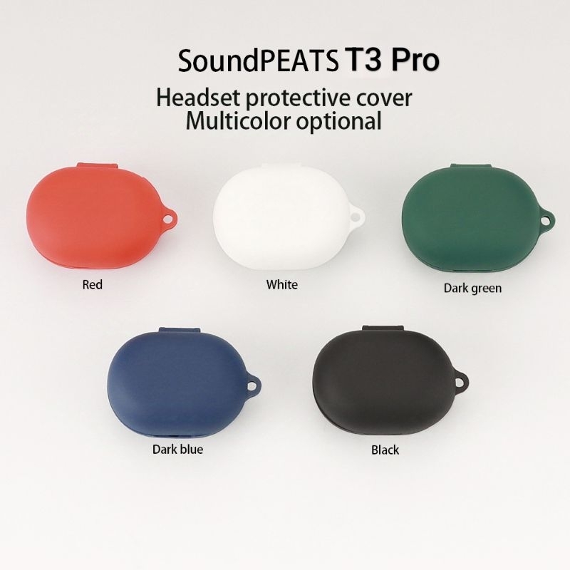Case Casing Cover Silicone Protective SoundPEATS T3 Pro / T3Pro +Carabiner