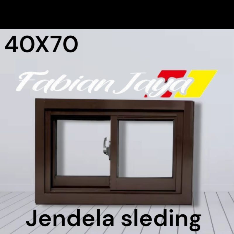 Kusen aluminium Jendela Sleding/Geser kiri&kanan 40X70