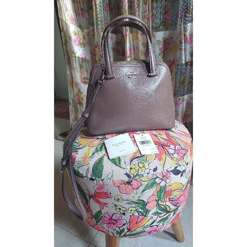 KS katespade small dome satchel original taupe preloved