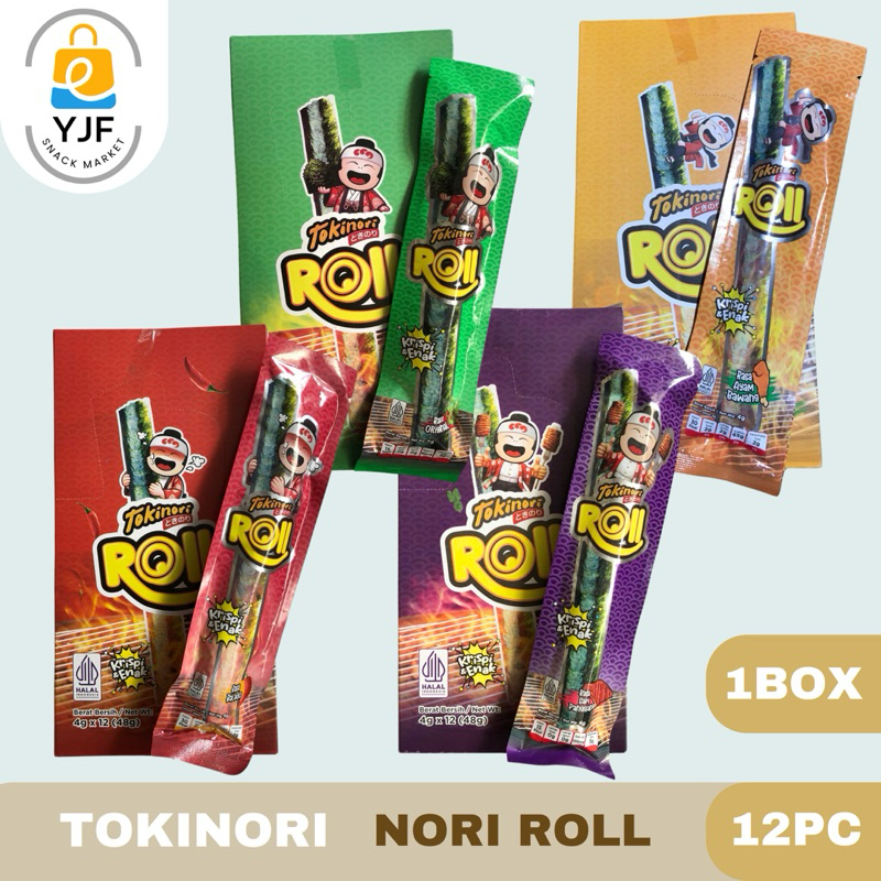 

Tokinori Nori Roll BOX / Rumput Laut Roll Krispi / Snack Seaweed Roll rasa Original / Balado / Ayam Panggan / Sapi Panggang - 12 PCS X 4g