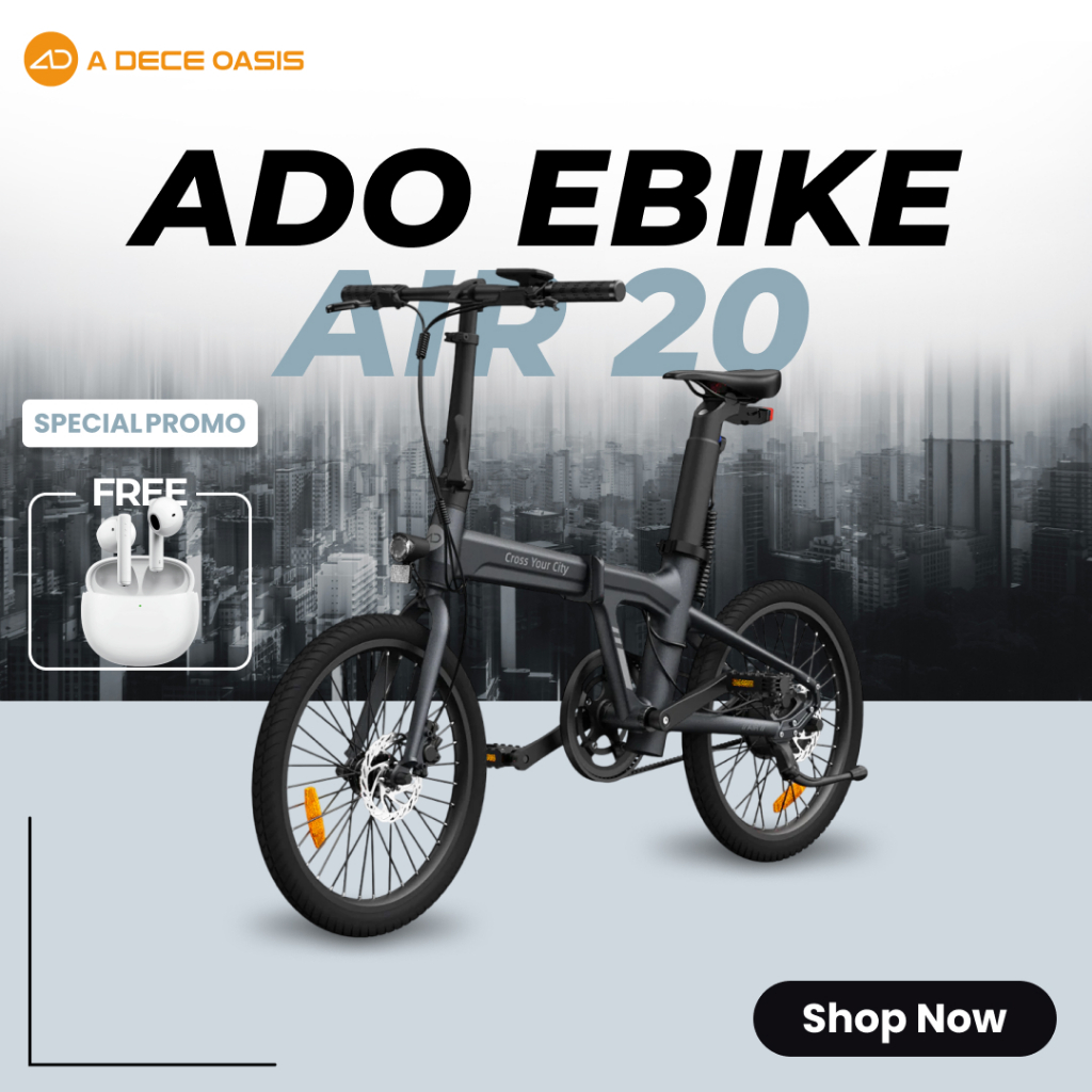 Ado Ebike Air 20 Smart Bike Folding Electric Bike Sepeda Listrik Lipat