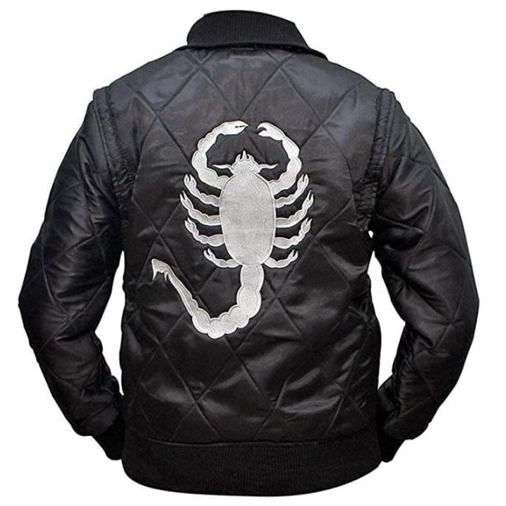 Ryan Gosling Drive Scorpion Black Bomber Jacket