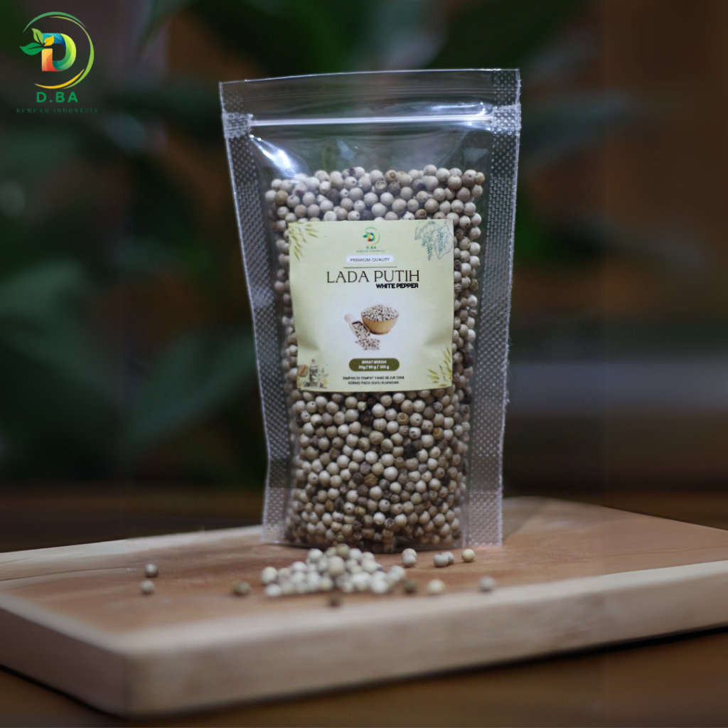 

D.B.A Lada Putih White Pepper Merica Kering Bumbu Masak Kualitas Premium 100 Gram