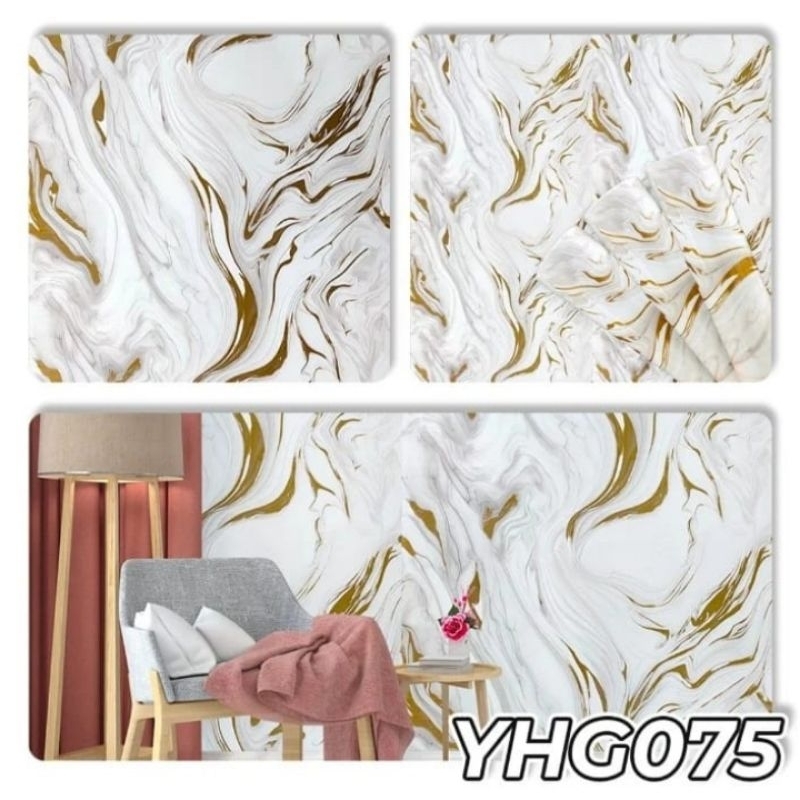 Wallpaper dinding vinyl Marble 60 x 3M Tebal 3mm Wallpaper Foam Marble Roll vinyl marble Granit Mode