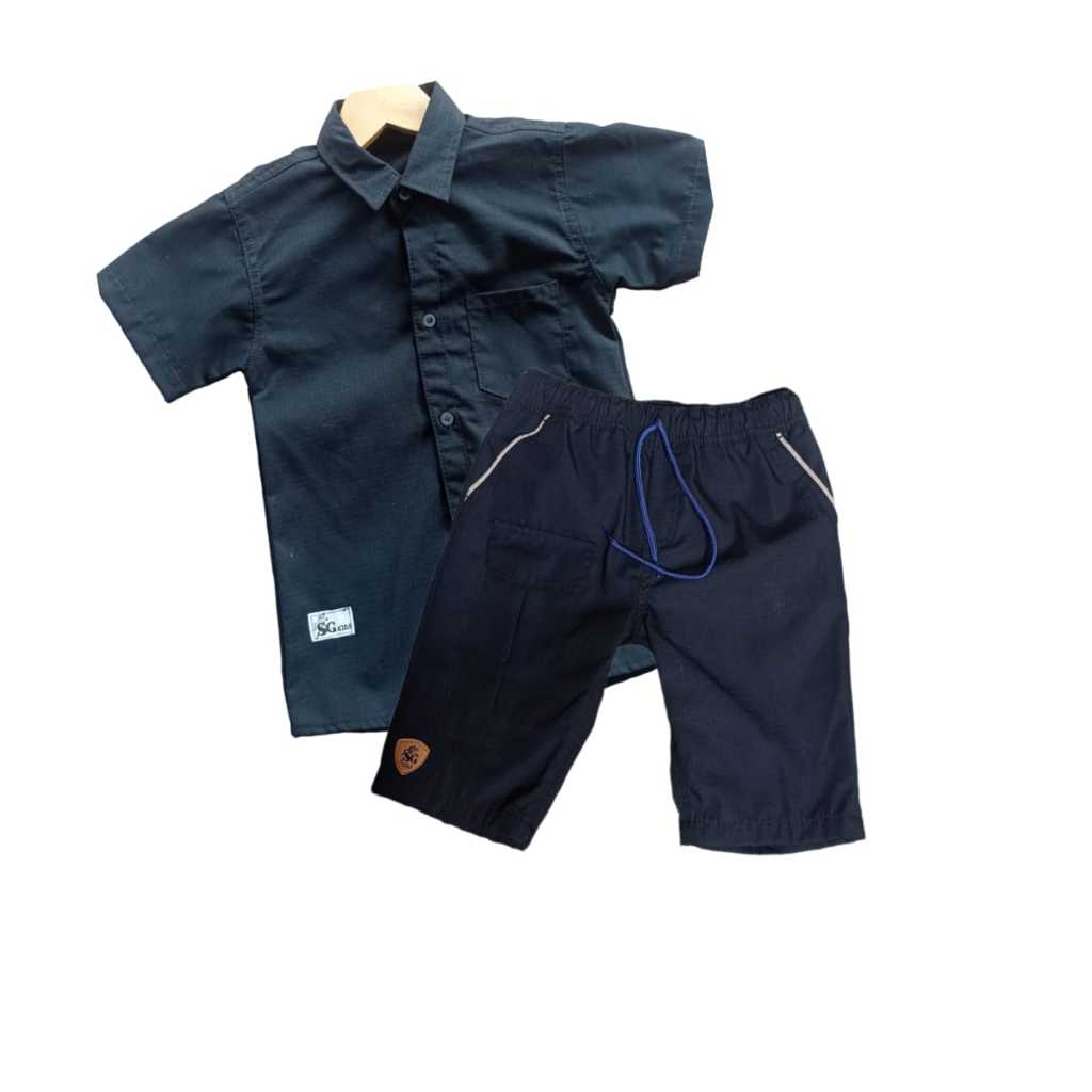 Baju Stelan Kemeja Tactical dan Celana Chino Cargo 4-12 tahun