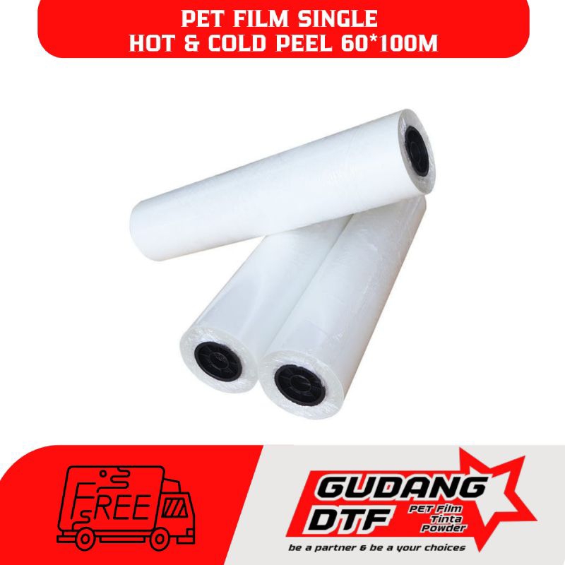 

PET FILM DTF SINGLE SIDE 60*100M HOT/COLD PEEL