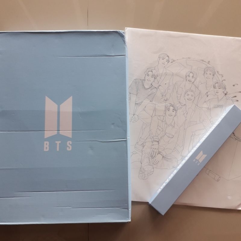 BTS MERCH BOX 4 (Outbox + poster + hanging poster frame) MB 1 2 3 4 5 6 7 8 9 10 11