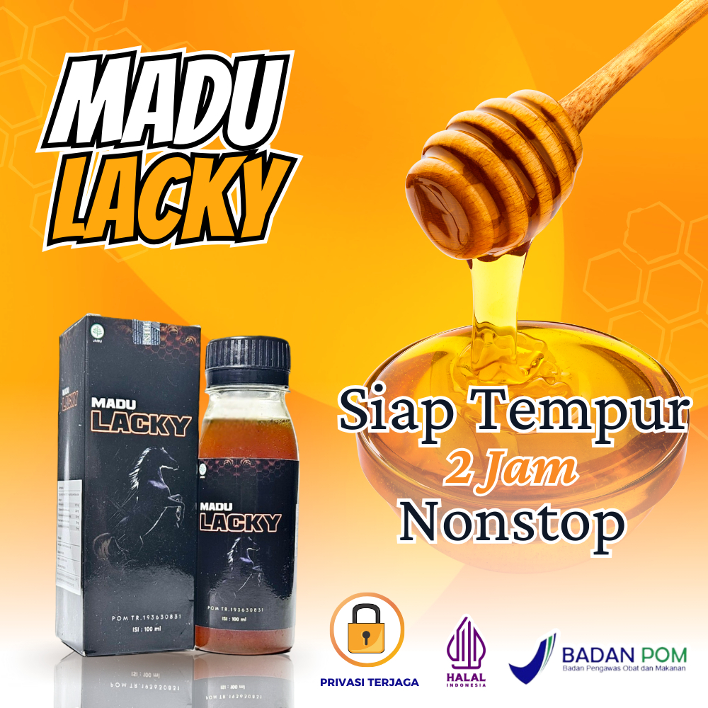 MADU LACKY - Herbal Madu Kuat Pria untuk Stamina Pria Dewasa Tahan Lama 100% Alami