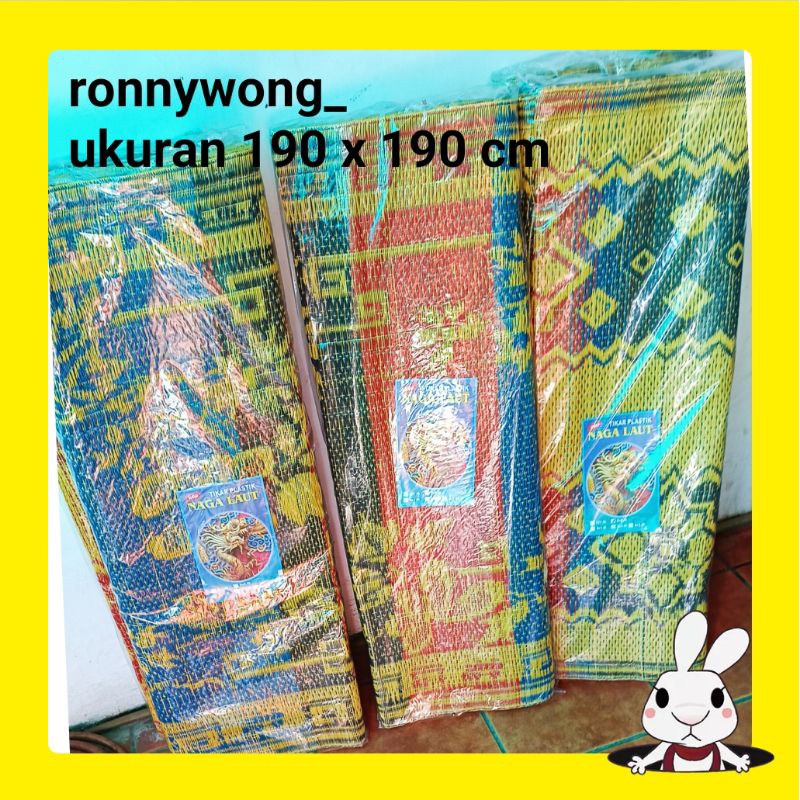 Tikar lantai/tikar Lipat, plastik, bagus dan tebal, ukuran 190 x 190 Cm
