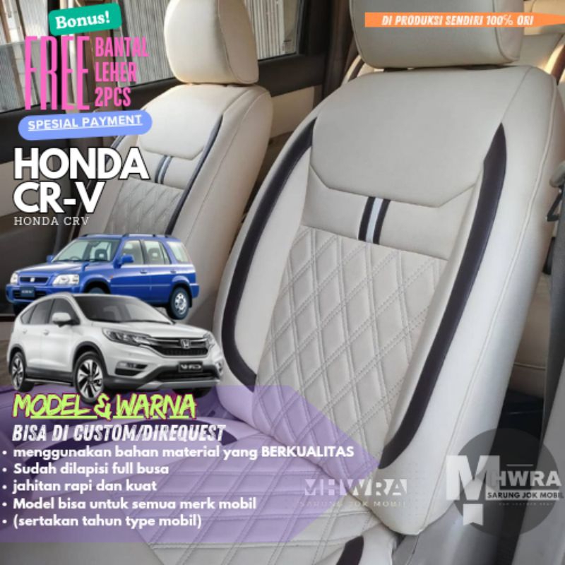 Sarung Jok mobil CRV gen 1 gen 2 gen 3 gen 4 full set dua baris