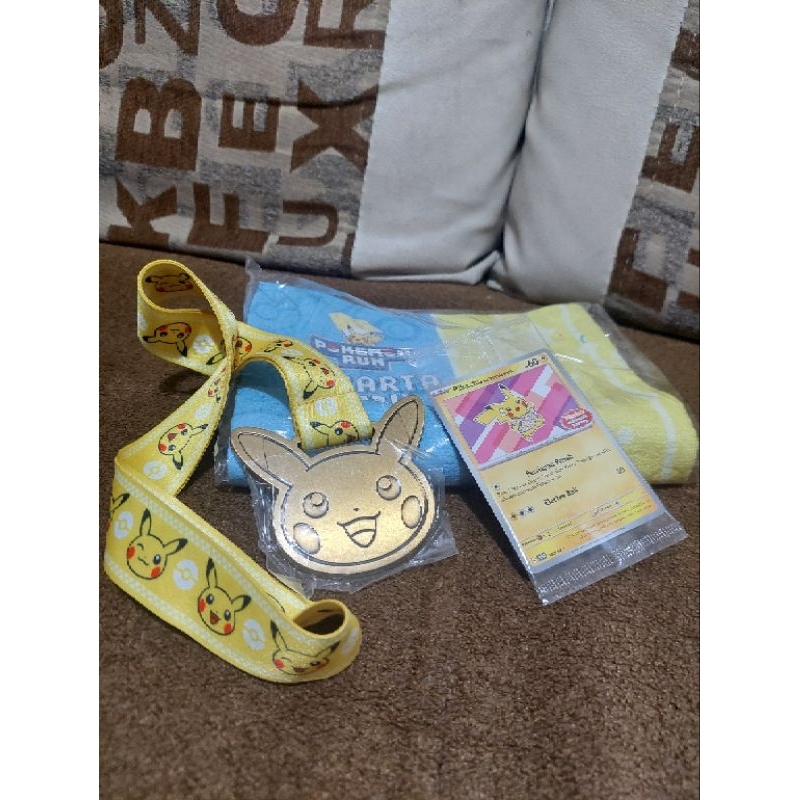 Medali Pokemon Run Jakarta 2024 Merchandise Kartu TCG Pokemon