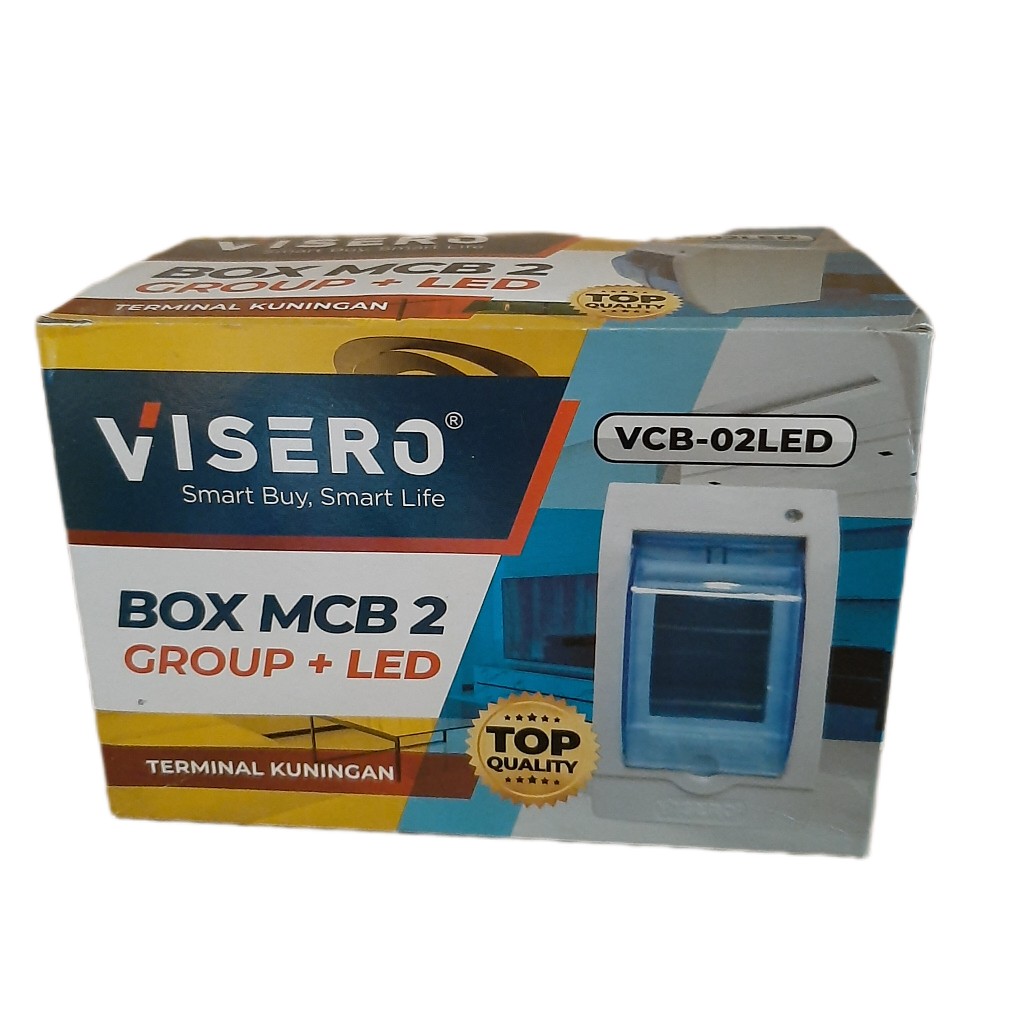 BOX MCB 2 GROUB + LED VISERO VCB-02LED