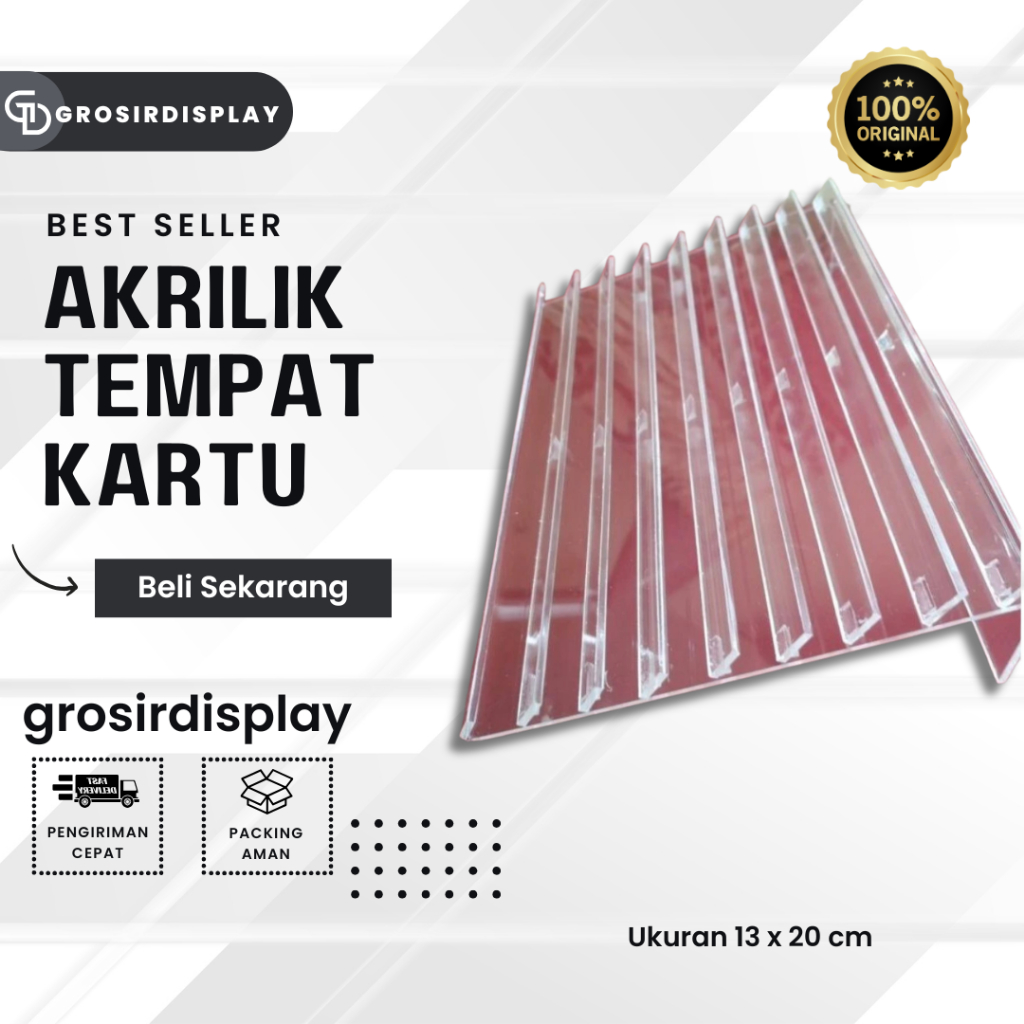 Tempat Kartu Perdana Perlengkapan Pajangan Konter HP Display Akrilik Perdana Acyrilic Harga Murah