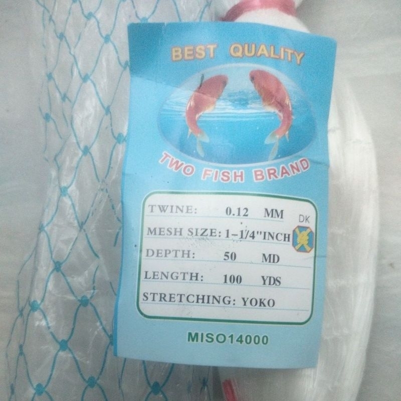 Jaring ikan jaring pukat jaring burung jaring ikan kecil ukuran 1 1/4-12-50/100 YOKO
