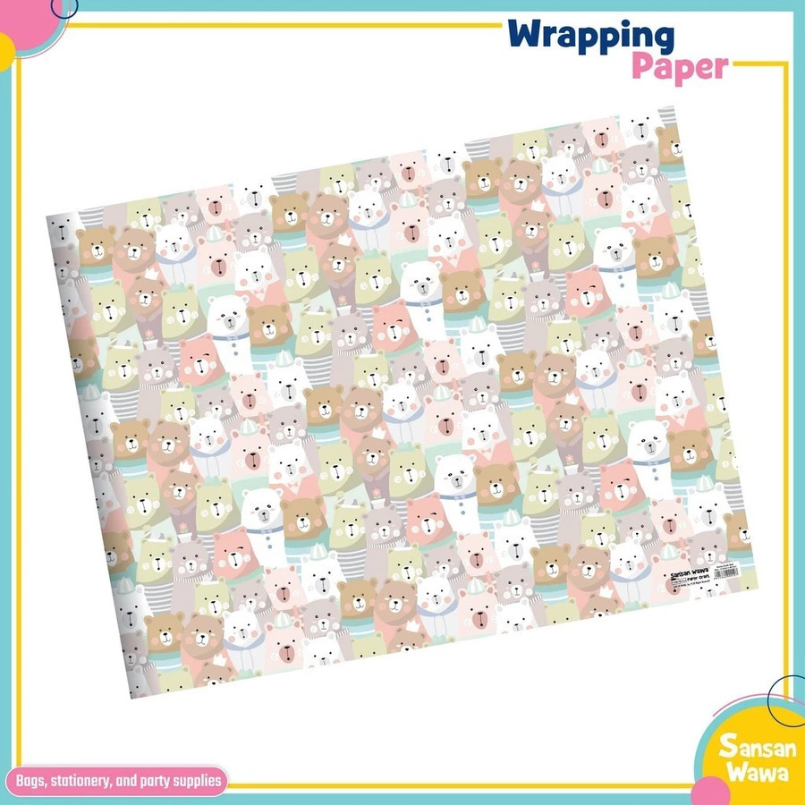 

Kertas Kado - isi 5 pcs Motif Karakter Bear, Cars, Spiderman, Hellokitty, Kuromi, dll