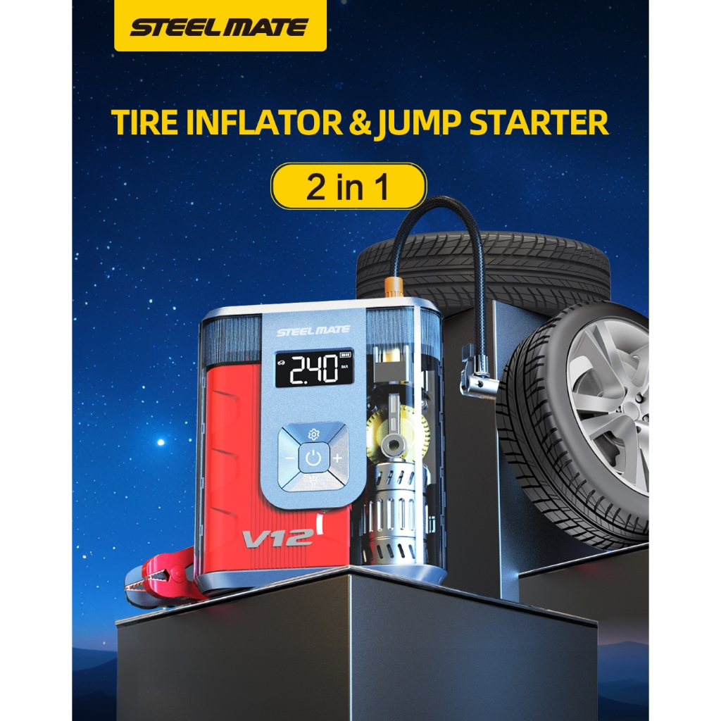 【BUGATID】 V12 Power Bank Jumper Aki Mobil Power Bank Mobil