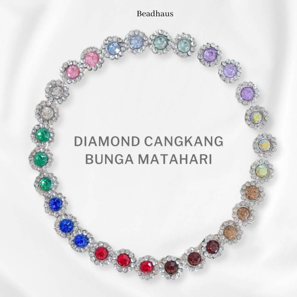 Payet Kristal Cangkang Diamond Bunga Matahari