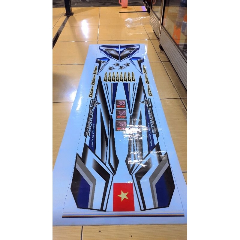 striping Sirius rc V3 biru hitam Vega r new