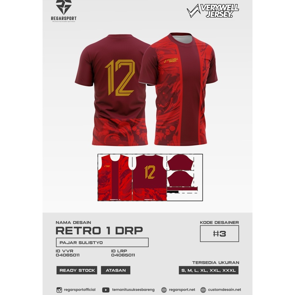 REGARSPORT - 31 Jersey bola dengan nomor pemain