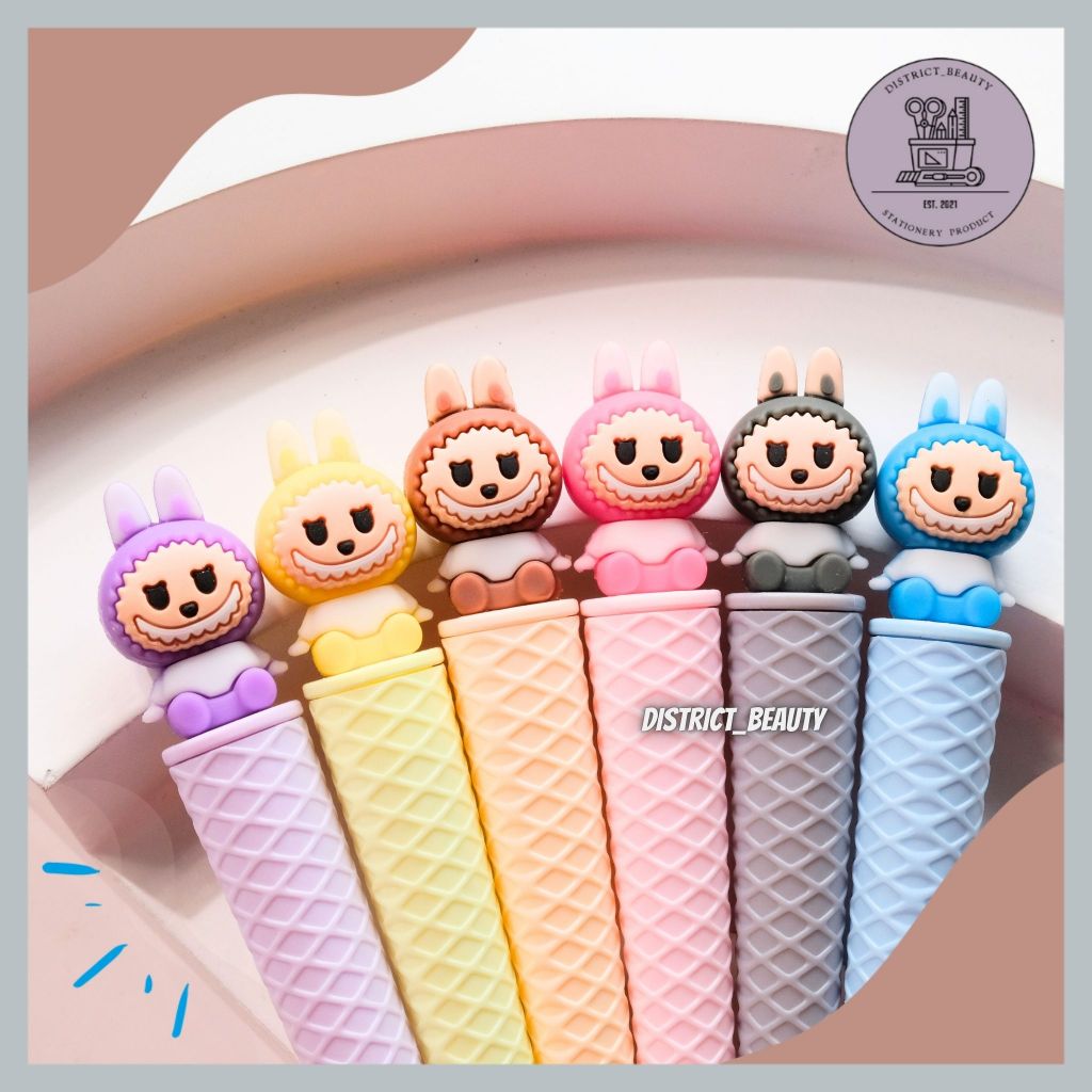 

PULPEN ICE CREAM CONE LABUBU GEL PEN BOLPEN ES KRIM LABUBU LUCU TERMURAH