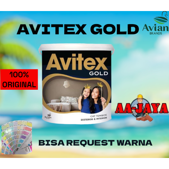 AVITEX GOLD INTERIOR DAN EXTERIOR UKURAN 5 KG PUTIH
