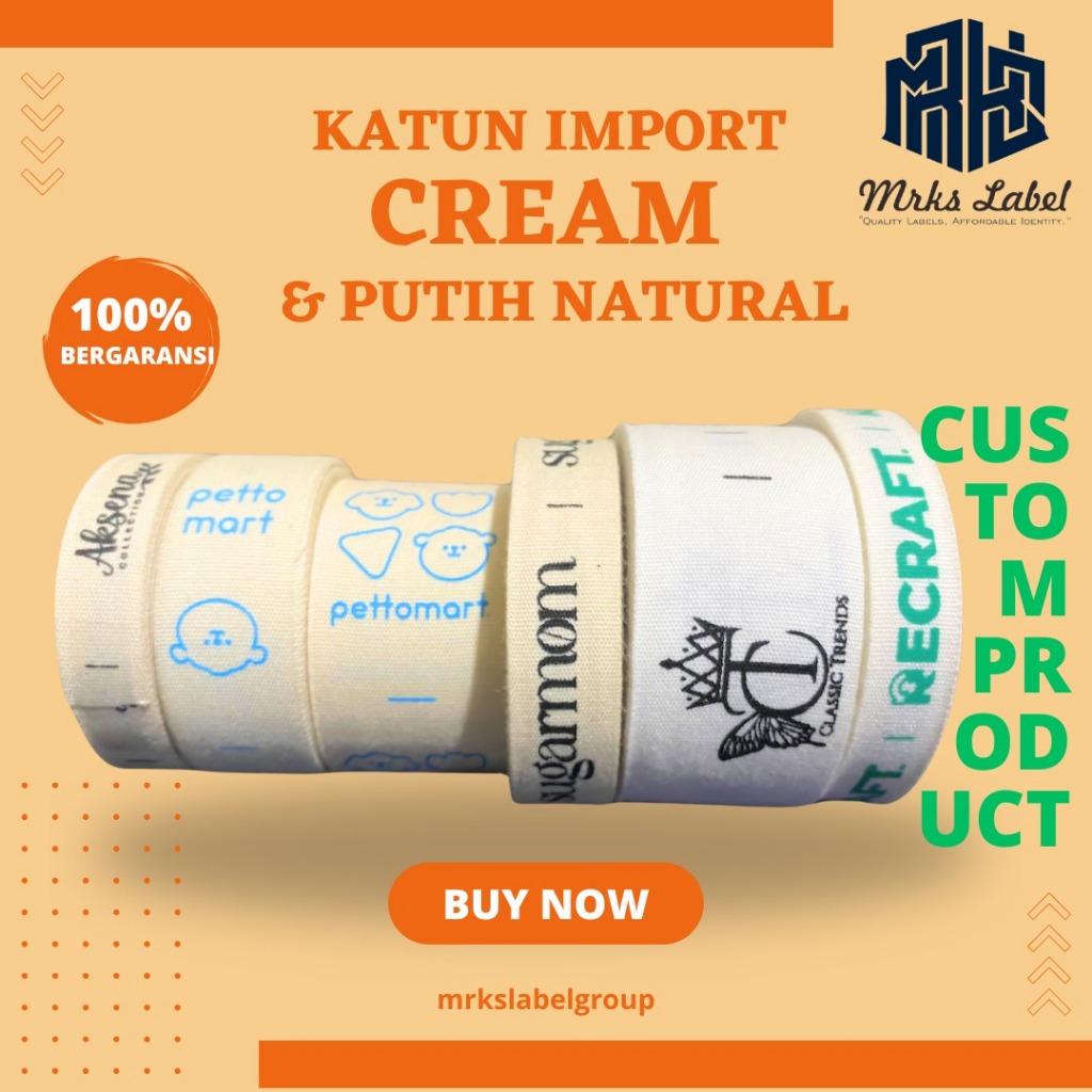 

label katun import/label pakaian/LABEL PITERBAN 100 pcs costume