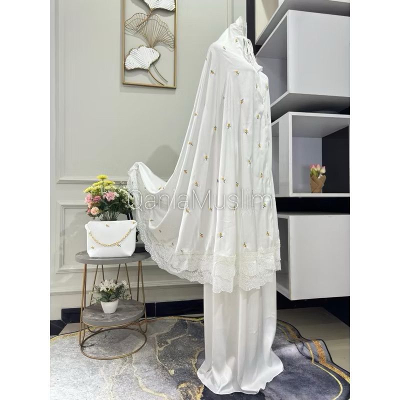 MUKENA ARMANI SILK PREMIUM BORDIR TULIP