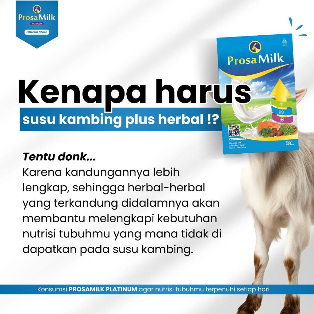 

PROSAMILK PLATINUM Susu Kambing Etawa Plus Herbal Meningkatkan Nafsu Makan Imunitas Kecerdasan Otak