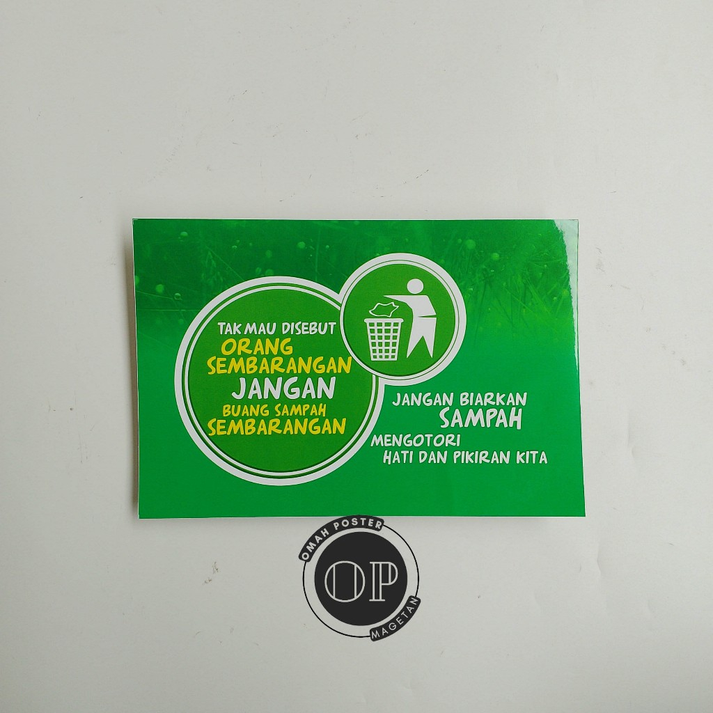 

Stiker Jangan Buang Sampah Sembarangan - Buanglah Sampah Pada Tempatnya