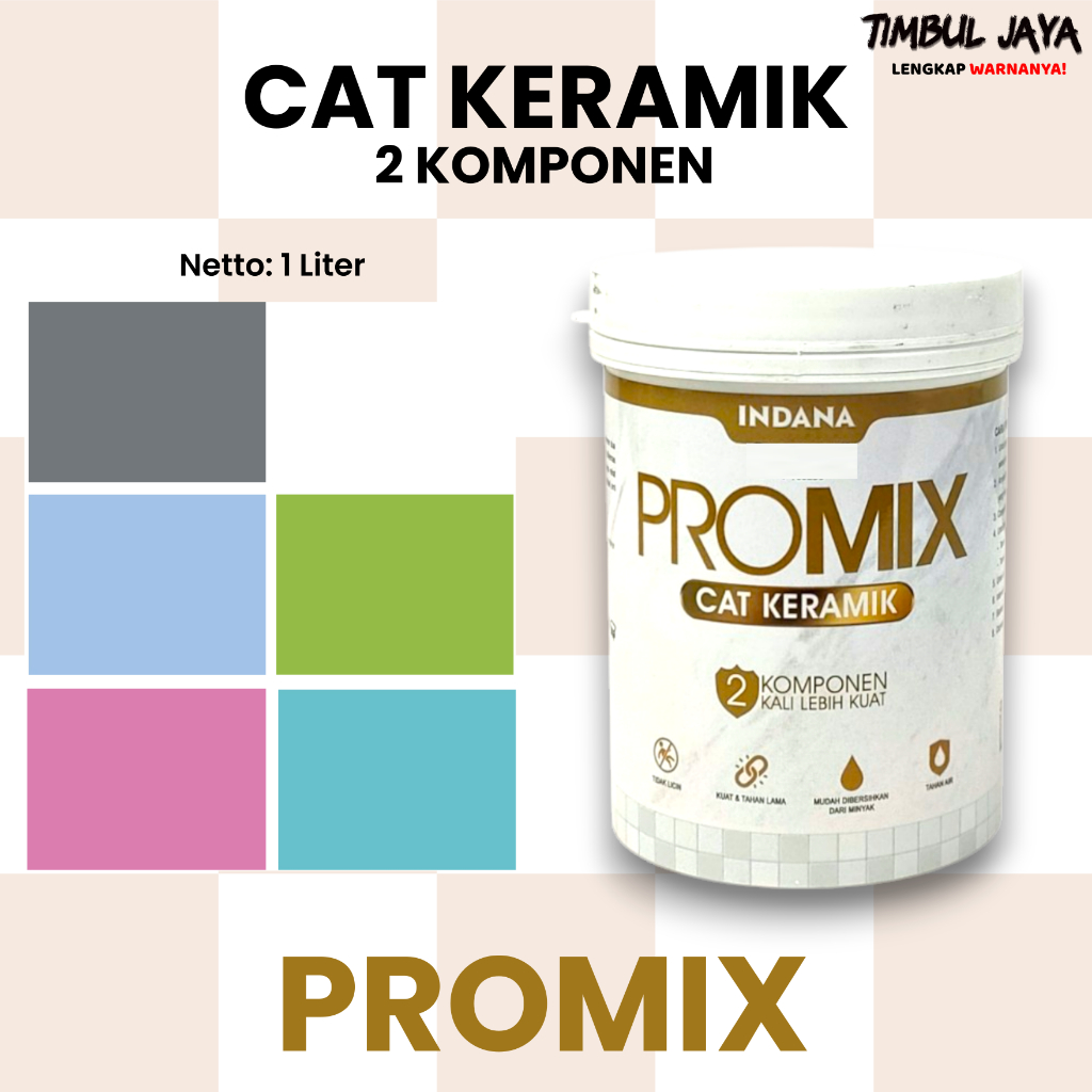 Cat Lantai Keramik PROMIX 2 Komponen Anti Licin / Cat Keramik Lantai Rumah / Cat Dinding Keramik