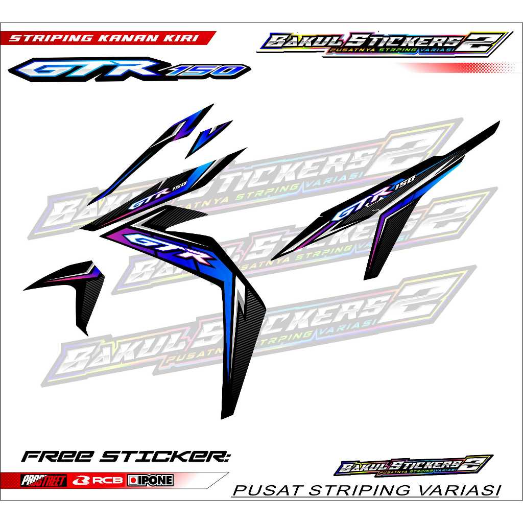 STRIPING VARIASI HONDA SUPRA GTR 150 / STICKER LIST VARIASI MOTOR SUPRA GTR 150