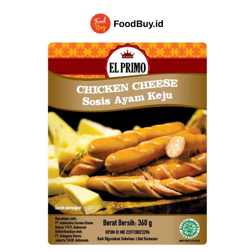 

Sosis El Primo Chicken Cheese Sausage 360 gr