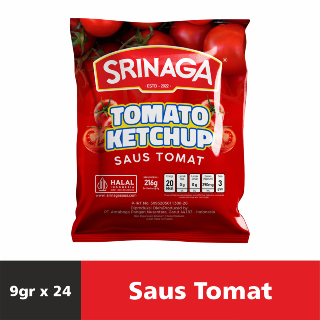 

Srinaga Saus Tomato Ketchup stick 9 gr x 24