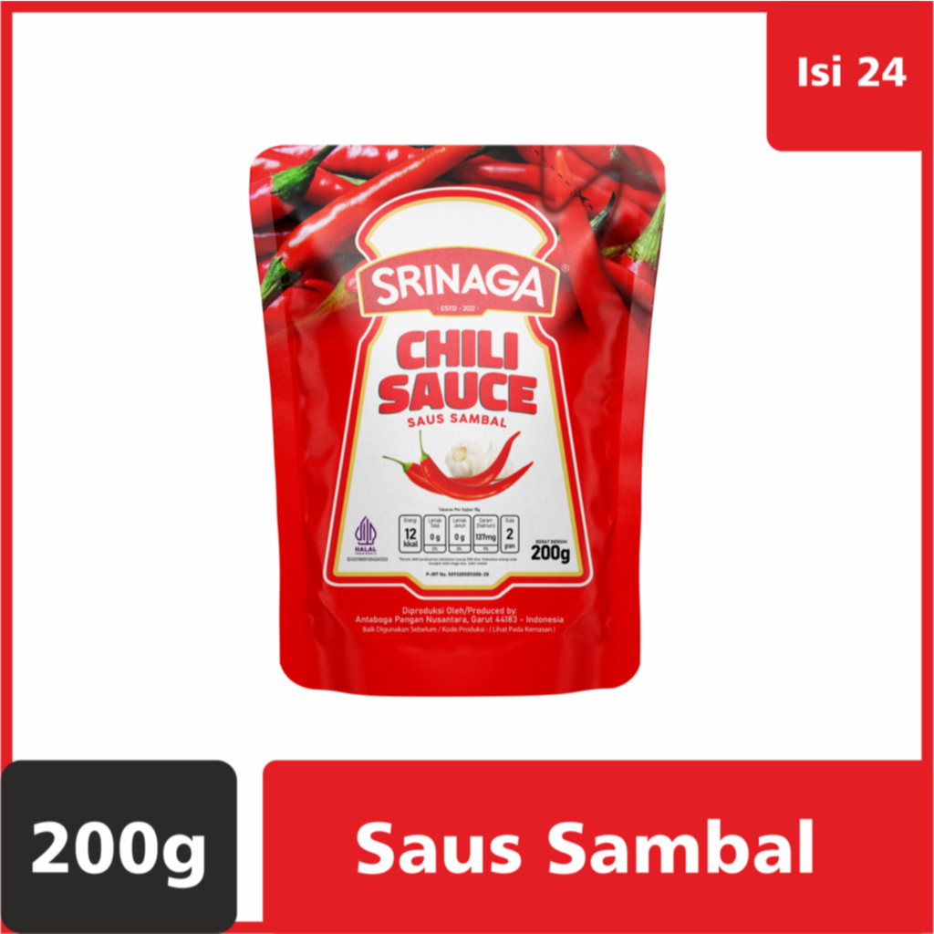 

Srinaga Chili Sauce 200 gram, 1 karton (isi 24)