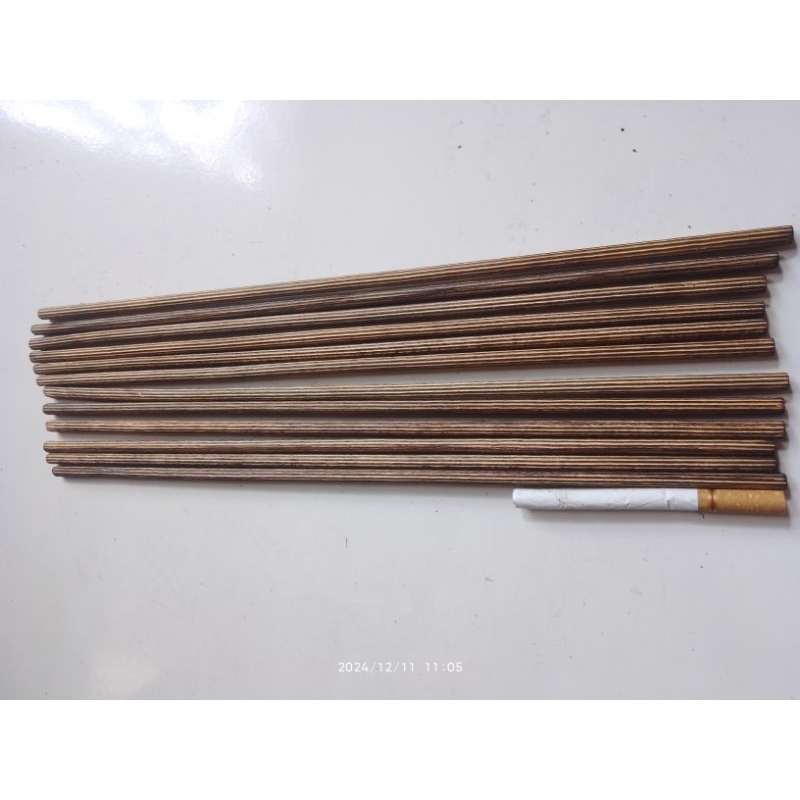 tangkringan alur hitam 33cmx8mm ukuran sangkar lovebird