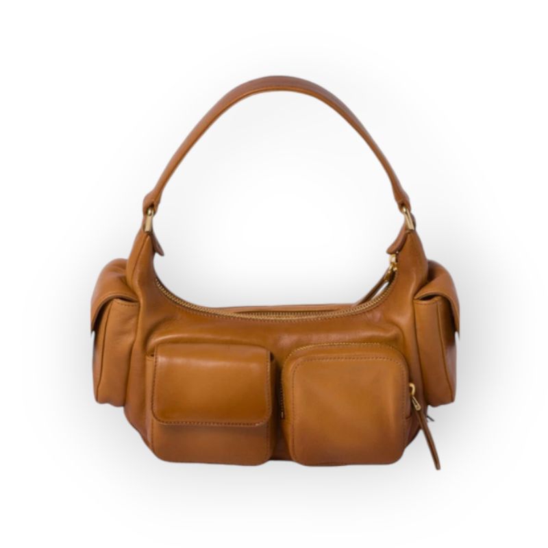 ORI MIU MIU Pocket Bag Nappa Leather Caramel Six 6eranos 6enaro 6erano int