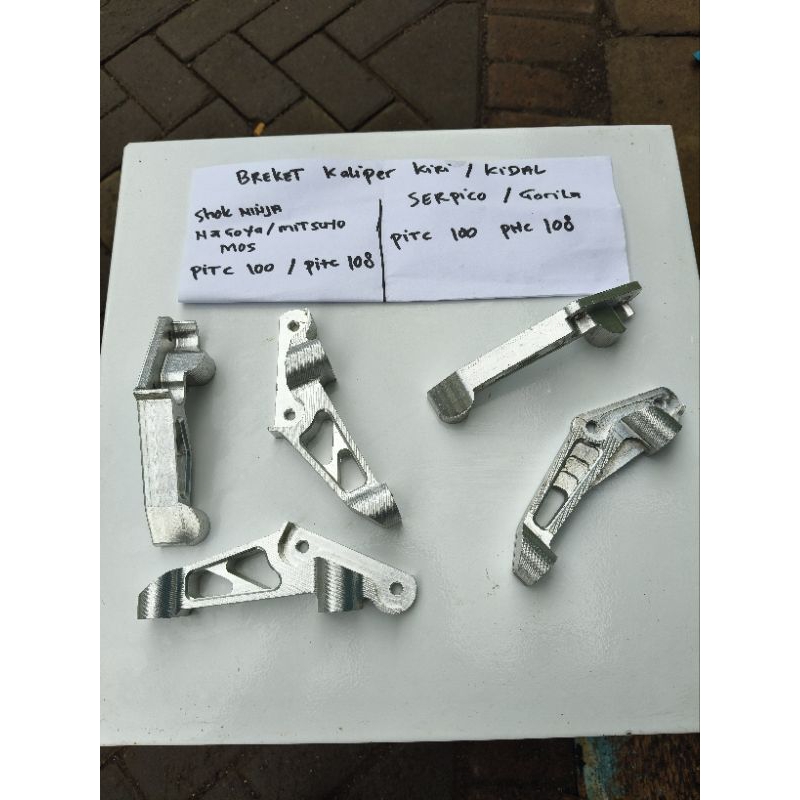 breket kaliper kidal /kiri pnp shock depan ninja gorila/serpico/mos/nagoya