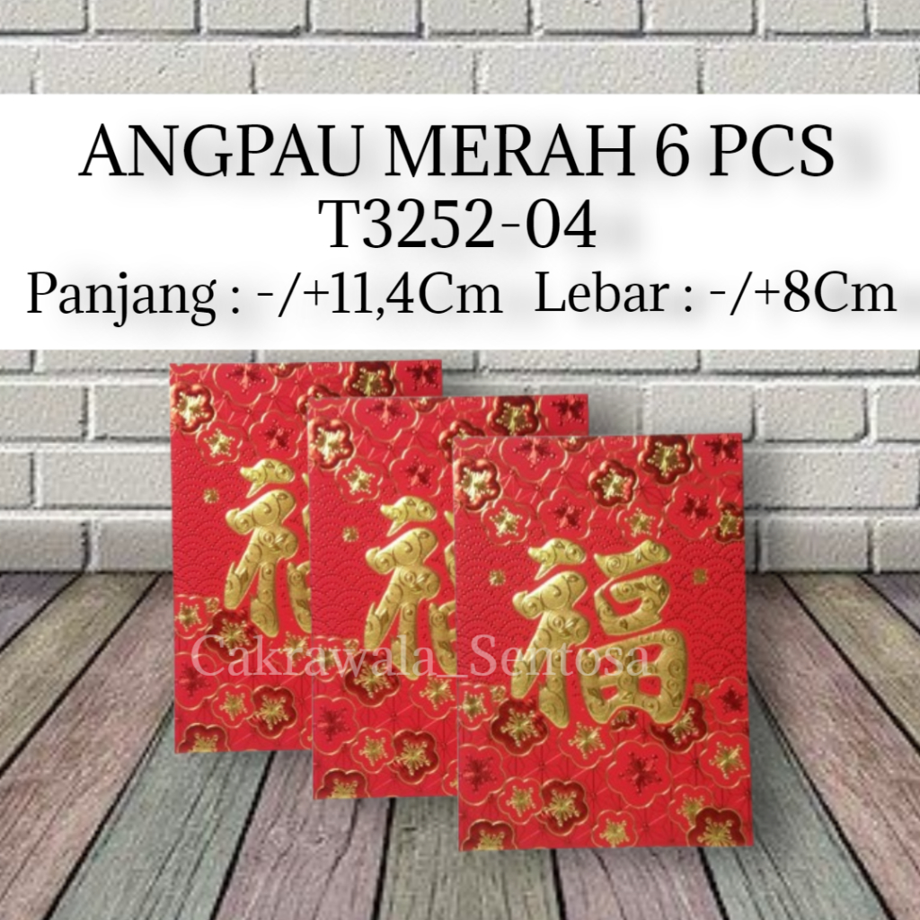 

Angpau Merah Imlek Wedding 6 Pcs T3252 04