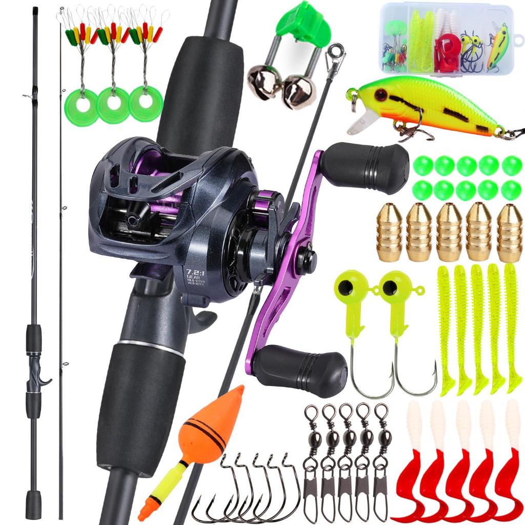 dopemani - sougayilang set pancing carbon 1.8m joran casting + reel gear ratio 7.2:1 drag 10kg
