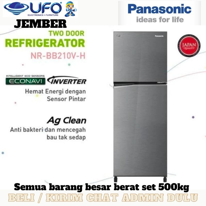 Panasonic NRBB210VH/VS Lemari Es Kulkas 2 Pintu  Kapasitas 210L