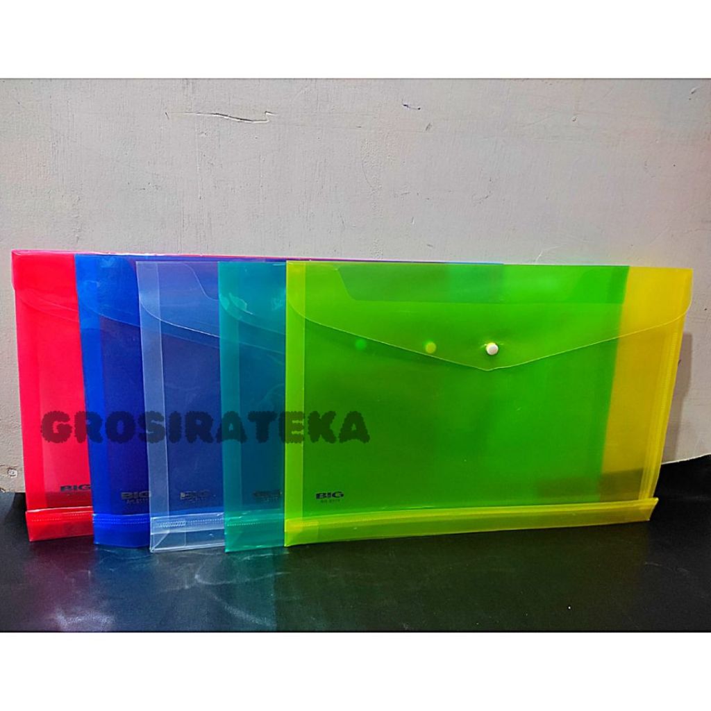 

TEMPAT FILE, CLIP FILE, MAP PLASTIK KANCING POLOS 12 PCS 8111 BIG