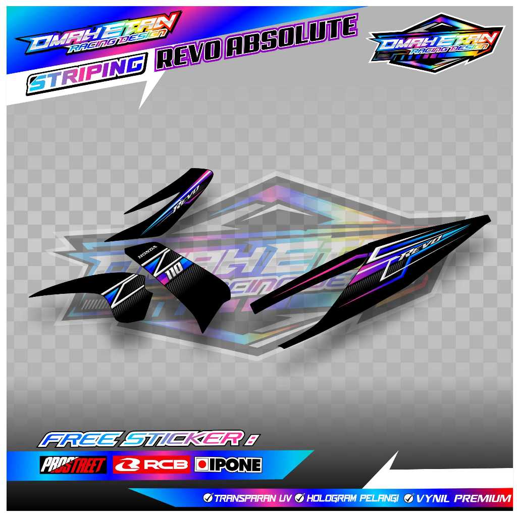 STRIPING VARIASI HONDA REVO ABSOLUTE / STICKER LIST VARIASI MOTOR HONDA REVO ABSOLUTE