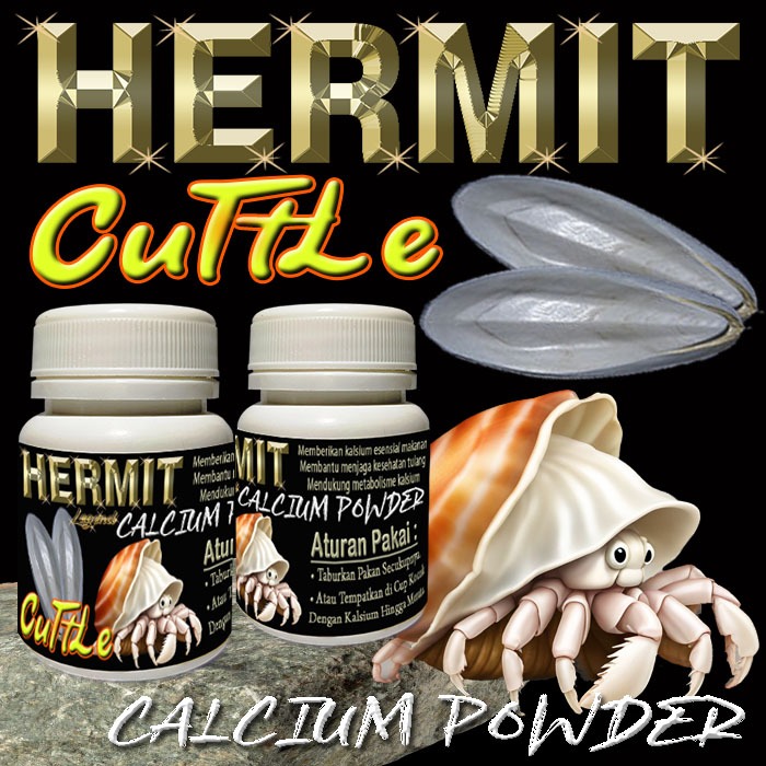 HERMIT CUTTLE BUBUK TULANG SOTONG KALSIUM ALAMI HERMITCRAB KELOMANG DARAT SUPLEMENT KESEHATAN TULANG
