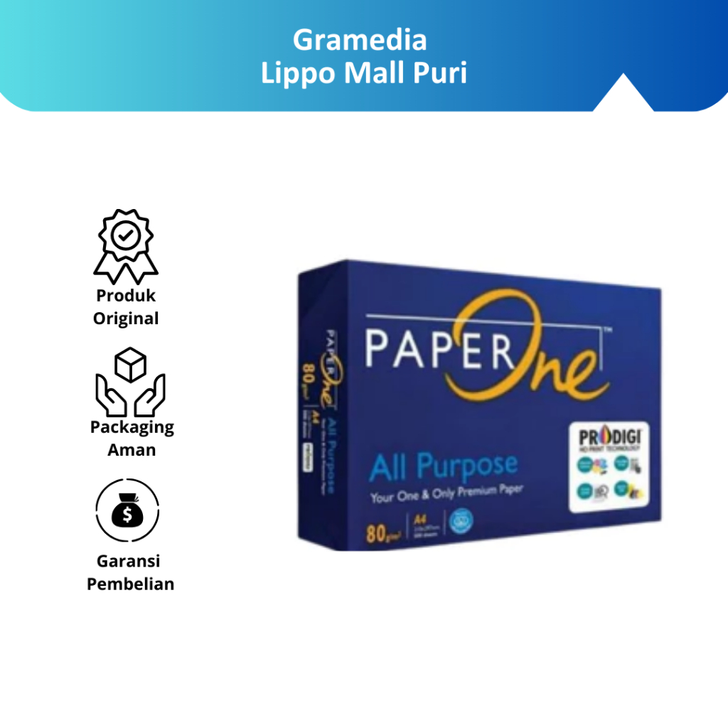

Gramedia Lippo Mall Puri - *HOT ITEM* PAPER ONE FC 80 GR A4