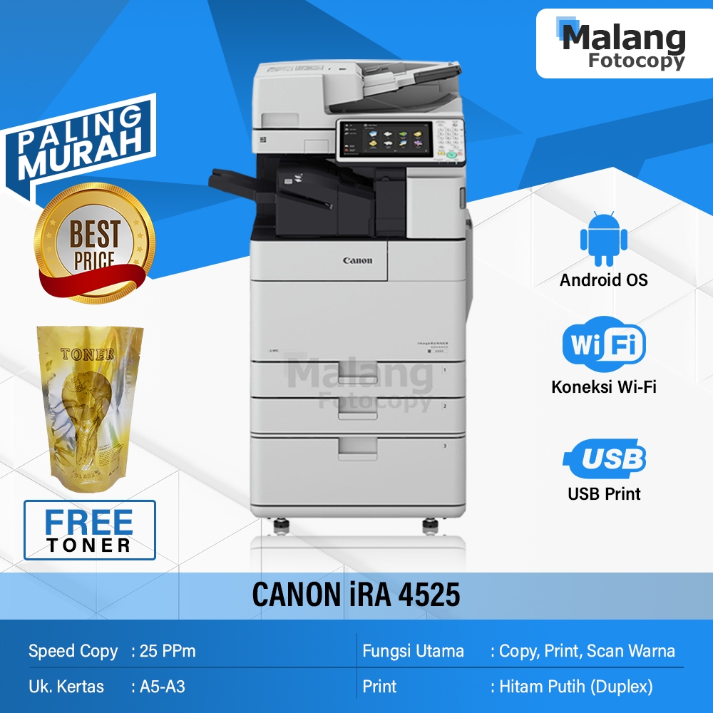 Mesin Fotocopy CANON IRA 4525 Rekondisi Import